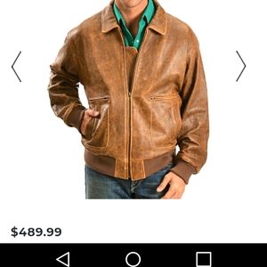 Scully Men's Aerosquadron Collection Leather Bombe